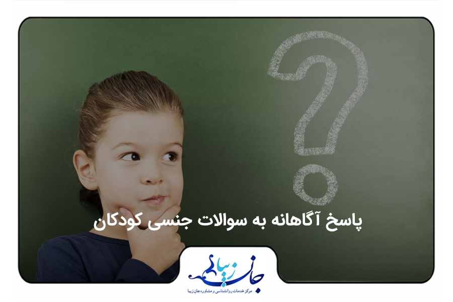 کودکی که دستش روی جانه اش و علامت سوال بالای سرش دارد | پاسخ سوالات جنسی کودکان