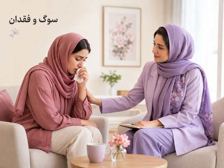 مشاوره فردی چیست؟ راهنمای کامل حل مشکلات روانی، خودشناسی و بهبود کیفیت زندگی مشاوره فردی جلسه مشاوره فردی برای سوگ، فقدان، جدایی و از دست دادن عزیزان