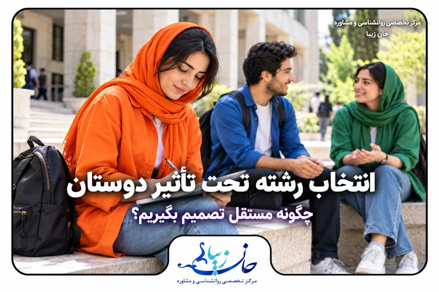 دانشجو در حال نوشتن اولویت‌های خود در کنار دوستان در محوطه دانشگاه