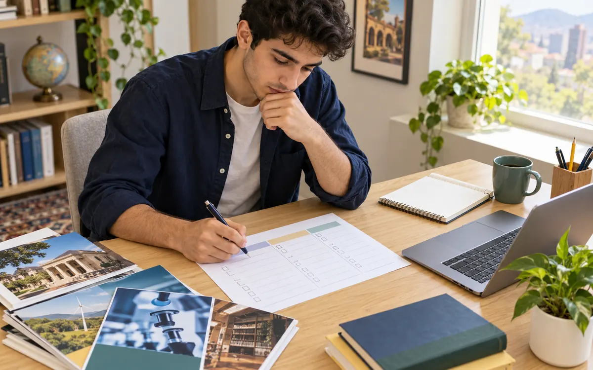 برگه بررسی دلایل شخصی و معیارهای تصمیم‌گیری مستقل در انتخاب رشته